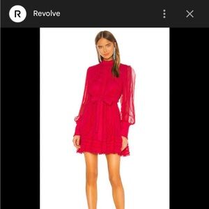 ALEXIS NWT Sheer sleeve silk Dress M